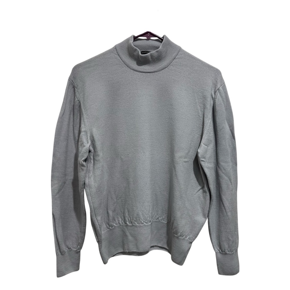Vintage 100% Pure New Wool Country Shop Women’s XL Gray Mock Neck Sweater